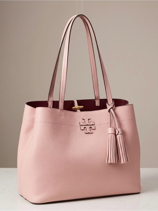 Tory Burch Handbags - Tory Burch McGraw Leather Tote Bag in Pink - EUC